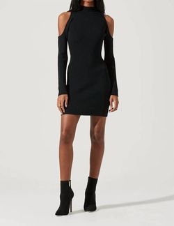 Style 1-3562020231-2696 ASTR Black Size 12 Sleeves Long Sleeve Sorority Rush Mini Cocktail Dress on Queenly