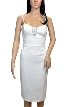 Style 1-541960272-397 bebe White Size 14 Engagement Plus Size Bachelorette Cocktail Dress on Queenly