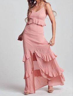 Style 1-3464729944-3236 Blue Blush Pink Size 4 Floor Length Prom Side slit Dress on Queenly