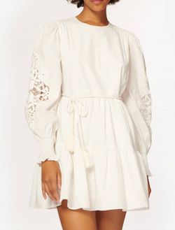 Style 1-2103922589-2696 Cami NYC White Size 12 Lace Summer Long Sleeve Tall Height Cocktail Dress on Queenly