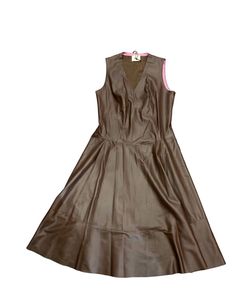 Style 1-4079494390-2588 Dixie Brown Size 0 Tall Height Cotton Graduation Cocktail Dress on Queenly