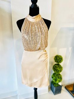 Style 1-3441092441-2901 entro Multicolor Size 8 Wedding Guest Graduation Sequined Sorority Formal Mini Cocktail Dress on Queenly