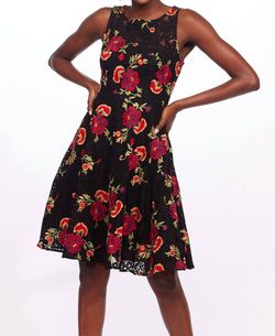 Style 1-1947745337-1498 EVA FRANCO Multicolor Size 4 Polyester Floral Homecoming Sheer Cocktail Dress on Queenly