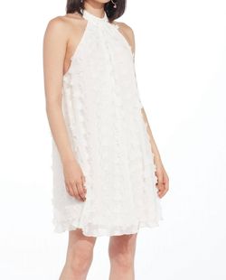 Style 1-2776996364-98 EVA FRANCO White Size 10 Tulle Halter Mini Polyester Cocktail Dress on Queenly