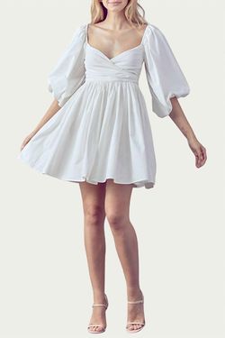Style 1-4218853430-2901 Fore White Size 8 Spandex Mini Casual Cocktail Dress on Queenly