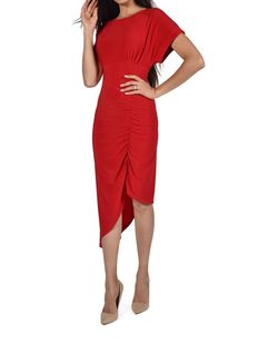 Style 1-1398943990-397 Frank Lyman Bright Red Size 14 Summer Casual Cocktail Dress on Queenly