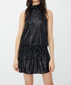 Style 1-1269398462-2901 Generation Love Black Size 8 Free Shipping Mini Sequined Cocktail Dress on Queenly