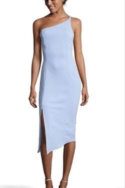 Style 1-3051750440-3236 Issue New York Blue Size 4 One Shoulder Cocktail Dress on Queenly