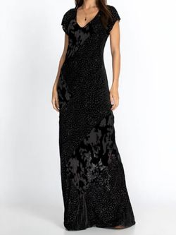 Style 1-3342126205-3855 Johnny Was Black Size 0 Tall Height Print Mini Floor Length Straight Dress on Queenly