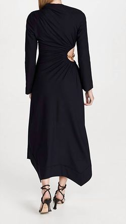 Style 1-1383426241-1498 JONATHAN SIMKHAI Black Size 4 Jersey Long Sleeve Floor Length Straight Dress on Queenly