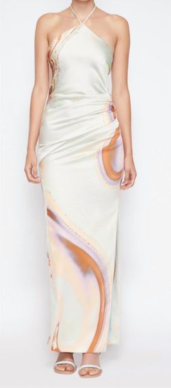 Style 1-2107321426-1498 JONATHAN SIMKHAI Multicolor Size 4 Jersey Pattern Polyester Straight Dress on Queenly