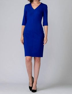 Style 1-1698643952-238 Joseph Ribkoff Blue Size 12 Sleeves Sorority Free Shipping Cocktail Dress on Queenly