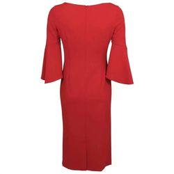Style 1-658982097-238 Joseph Ribkoff Red Size 12 Summer Long Sleeve Casual Tall Height Cocktail Dress on Queenly