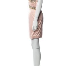 Style 1-3772119778-1498 Julian Joyce Pink Size 4 Summer Tall Height Jewelled Strapless Cocktail Dress on Queenly