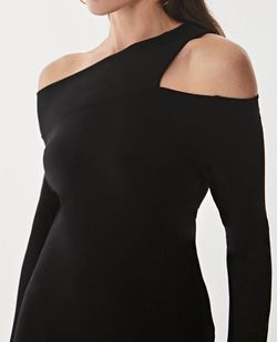 Style 1-3097561401-3236 krisa Black Size 4 Free Shipping Midi Long Sleeve Cocktail Dress on Queenly