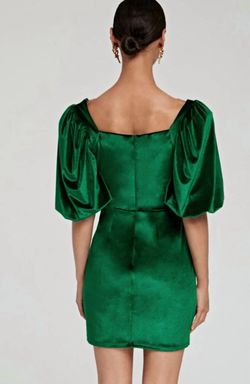 Style 1-4178313451-3471 krisa Green Size 4 Velvet Mini Sweetheart Cocktail Dress on Queenly