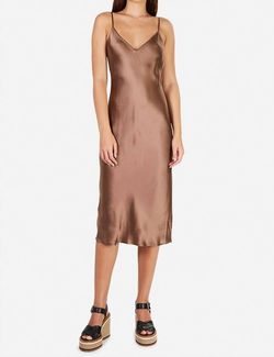 Style 1-4030374795-649 L'Agence Brown Size 2 Graduation Silk Cocktail Dress on Queenly