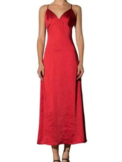 Style 1-1772066286-3236 LENA Bright Red Size 4 Casual Straight Dress on Queenly