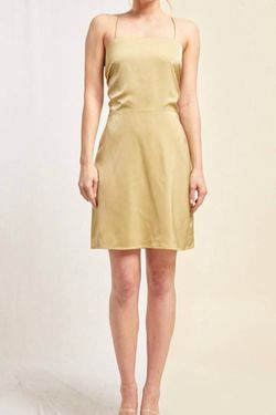 Style 1-3716722480-2901 LENA Nude Size 8 Satin Nightclub Free Shipping Graduation Cocktail Dress on Queenly