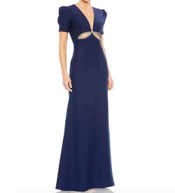 Style 1-3986600993-1498 MAC DUGGAL Blue Size 4 Cut Out Tall Height Sorority Formal Free Shipping Straight Dress on Queenly