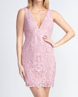 Style 1-1066329441-2696 minuet Multicolor Size 12 Mini Lace Sorority Plus Size Cocktail Dress on Queenly