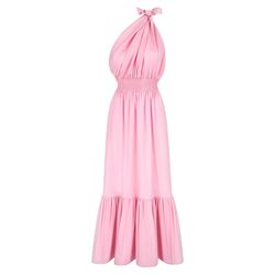 Style 1-2369460413-2696 MONICA NERA Pink Size 12 Free Shipping Ruffles Straight Dress on Queenly