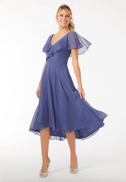 Style 1-806644141-1901 MORILEE Blue Size 6 Sorority Rush Summer Tall Height Cap Sleeve Cocktail Dress on Queenly