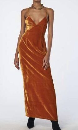 Style 1-1024279214-2901 RONNY KOBO Orange Size 8 Floor Length Straight Dress on Queenly
