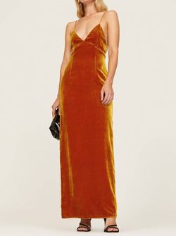 Style 1-1024279214-3236 RONNY KOBO Orange Size 4 Black Tie Military Floor Length Straight Dress on Queenly