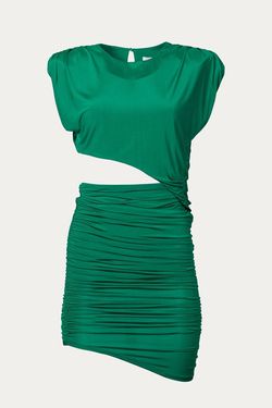 Style 1-1231849627-2901 RONNY KOBO Green Size 8 Free Shipping Sorority Formal Cap Sleeve Mini Semi-formal Cocktail Dress on Queenly