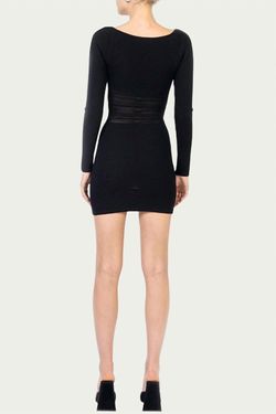 Style 1-123254525-2901 RONNY KOBO Black Size 8 Casual Long Sleeve Cocktail Dress on Queenly