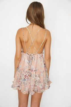 Style 1-1594569930-2901 Saints + Secrets Light Pink Size 8 Summer Backless Cocktail Dress on Queenly