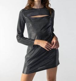 Style 1-1057343269-2901 Sanctuary Silver Size 8 Tall Height Long Sleeve Fitted Cocktail Dress on Queenly