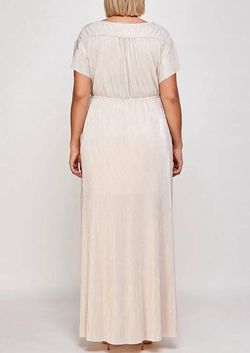 Style 1-1597086410-1465 SEE AND BE SEEN Gold Size 28 Free Shipping Plus Size Floor Length A-line Dress on Queenly