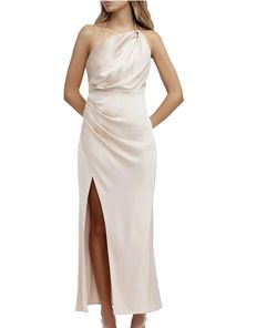 Style 1-4187293121-649 SIGNIFICANT OTHER Nude Size 2 Free Shipping Side slit Dress on Queenly