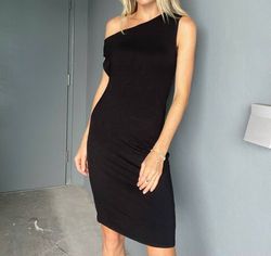 Style 1-2628692281-3236 SIX/FIFTY Black Size 4 Tall Height Mini Summer Spandex Sorority Cocktail Dress on Queenly