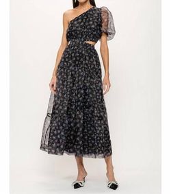 Style 1-604993502-3011 Sofie the Label Black Size 8 Sheer Floral Summer Cocktail Dress on Queenly