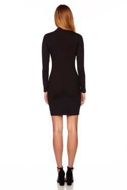 Style 1-2468962233-3899 Susana Monaco Black Size 0 Long Sleeve Tall Height Cocktail Dress on Queenly