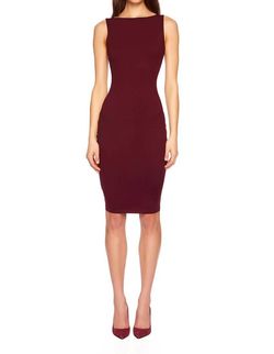 Style 1-287005320-3236 Susana Monaco Red Size 4 Sunday Boat Neck Cocktail Dress on Queenly
