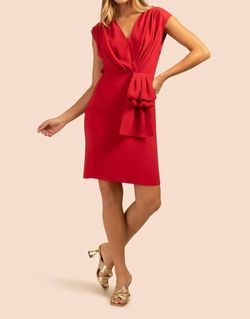 Style 1-1938311397-2168 Trina Turk Red Size 8 Sleeves Satin Cocktail Dress on Queenly