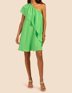 Style 1-2314154613-2901 Trina Turk Light Green Size 8 Semi-formal Cotton Asymmetrical Cocktail Dress on Queenly