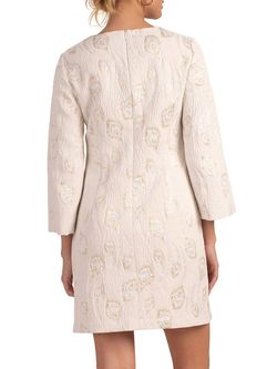 Style 1-3087533095-238 Trina Turk Nude Size 12 Sorority Mini Plus Size Sleeves Cocktail Dress on Queenly