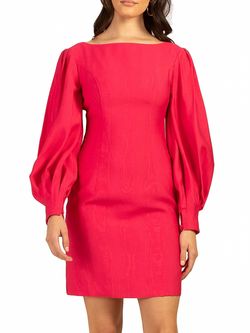 Style 1-3283916949-2168 Trina Turk Pink Size 8 Sleeves Boat Neck Cocktail Dress on Queenly