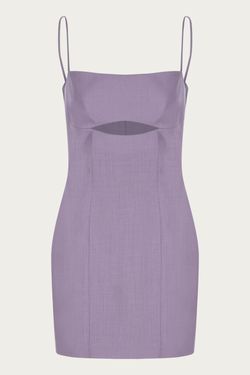 Style 1-576621622-3656 ZEYNEP ARCAY Purple Size 4 Mini Sorority Cocktail Dress on Queenly