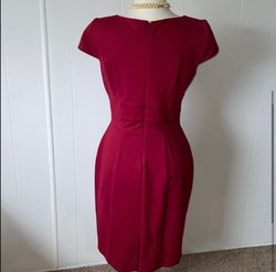 White House Black Market Red Size 00 Midi Maroon Cocktail Dress on Queenly