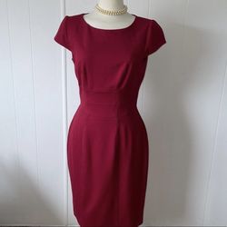 White House Black Market Red Size 00 Midi Maroon Cocktail Dress on Queenly