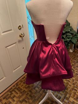 Sherri Hill Purple Size 00 Cocktail Military Strapless A-line Dress on Queenly