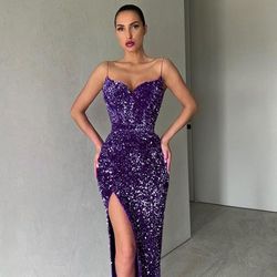 Purple Size 12 Mermaid Dress on Queenly