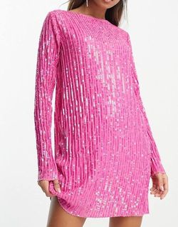 ASOS Design Pink Size 8 Long Sleeve Nightclub Summer Cocktail Dress on Queenly