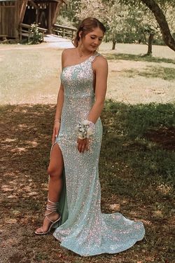Alyce Paris Blue Size 0 Prom Side slit Dress on Queenly